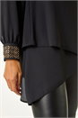 Black Sparkly Detail Layered Top, Image 5 of 5