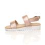 Rose Gold AJVANI Rose Gold Flatform Strappy Sandals, Image 3 of 6