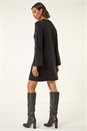 Black Buttoned Knit Dress, Image 3 of 5