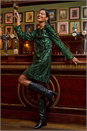 Green Sequin Shift Stretch Dress, Image 1 of 7