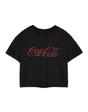 Black Coca Cola Cropped Short Sleeved T-Shirt, Image 1 of 6