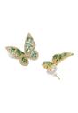 Green AVANT-GARDE PARIS Green Diva Collection Butterfly Stud Earrings, Image 3 of 5