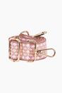 Light Pink Spotted Woven Wide Bag Strap, Image 3 of 4