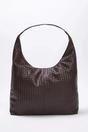 Brown Woven Texture Oversized Tote Shoulder Bag, Image 2 of 4