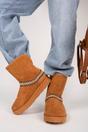 Brown Karsie Suedette Embroidered Flat Ankle Boots, Image 8 of 8
