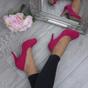 Fuchsia AJVANI Fuchsia Mid High Heel Court Shoes, Image 5 of 6