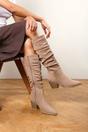 Camel Drelia Ruched Western Knee High Boot, Image 5 of 5