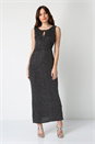 Silver Glitter Maxi Dress, Image 1 of 4