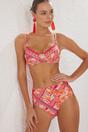 Multi Printed Balconette High Waisted Bikini Set, Image 1 of 3