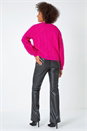PINK Diamante Button Detail Cardigan, Image 4 of 5