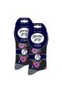 Navy 6 Pairs Patterned Non-Binding Cotton Socks, Image 2 of 5