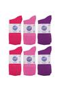Pink 12 Pairs Diabetic Bamboo Socks, Image 2 of 5