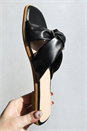 Black PU Cross-Over Strap Sliders, Image 3 of 4