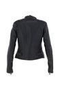 Black Ashwood Leather Black 'Licra' Waterfall Front Leather Jacket, Image 4 of 5
