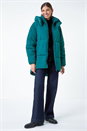 Teal Oversized Padded Coat, Image 2 of 7