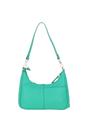Green Real Leather Shoulder Bag with Detachable Crossbody Strap, Image 3 of 4
