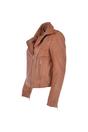 Brown Ashwood Leather Brown 'Ciara' Real Leather Biker Jacket, Image 3 of 5