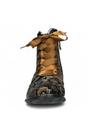 Brown Womens Gothic Ankle Heeled Boot - EMCMAO, Image 5 of 7