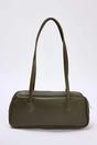 Khaki WOVCOR Khaki Charm Detail Mini Bowling Shoulder Bag, Image 4 of 4