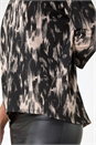 Black Abstract Print Stretch Jersey Top, Image 5 of 5