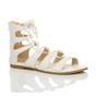 White AJVANI White Tie Up Gladiator Sandals, Image 1 of 6