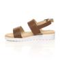 Tan AJVANI Tan Flatform Strappy Sandals, Image 3 of 6