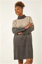 Grey Ombre Speckled Knit Dress, Image 2 of 5