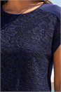 Navy  Lace Front Top, Image 4 of 4
