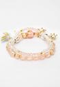 Orange Double String Boho Bracelets With Tassel And Charms, Image 3 of 4