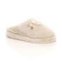 Beige AJVANI Beige Fluffy Mule Slippers, Image 1 of 6