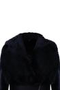 Black Womens Merino Shearling Coat -Fortaleza, Image 4 of 4