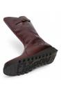Red Womens Heel Knee High Zip Up Boots-Mol 2, Image 5 of 5
