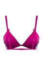 Fuchsia WOVCOR Fuchsia Applique Detail Triangle Bikini Top, Image 3 of 5