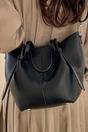 Black Structured Handbag With Shoulder Strap, Image 4 of 4