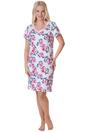 White Camille Lingerie White Floral Rose Print Cotton Nightshirt, Image 1 of 6