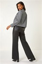 Black Gingham Stretch Pocket Detail Jacket, Image 3 of 5