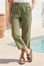 Sage Petite Stretch Crop Trousers, Image 2 of 4