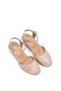 Beige XY LONDON Beige 'Joey' Closed Toe Ankle Strap Espadrille Wedge Platform Shoes, Image 6 of 6