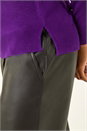 Purple Plain Soft Crew Neck Jumper, Image 5 of 5