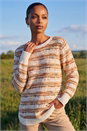 Copper Space Dye Stripe Knit Jumper, Image 1 of 4