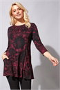 Wine Tie Dye Pocket Swing Top, Image 1 of 4