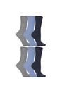 Blue 6 Pairs Diabetic Socks, Image 1 of 5