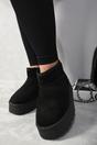 Brown iKrush Brown Jazlyn Faux Fur Lined Ankle Platform Mini Boots, Image 8 of 8