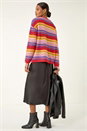 Red Bobble Knit Stripe Jumper, Image 4 of 5