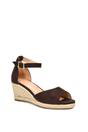 Brown 'Angelica' Strappy Espadrille Wedge Heel Sandals With Peep Toe, Image 2 of 6