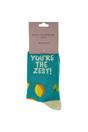 Turqouise 1 Pack Novelty Turquoise Lemon Bamboo Socks, Image 2 of 5