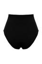 Black High Waist Hardware Detail Shaping Bikini Bottom with Front Accent, Image 3 of 3