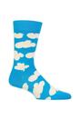 Light Blue Novelty Cloudy Pattern Socks, Image 1 of 4