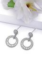 Silver Silver colored Circular Drop Earrings, Image 2 of 4