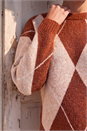 Rust Argyle Knit Jumper, Image 4 of 4